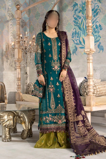 Maria B Chiffon Partywear Dress | Bd-2202