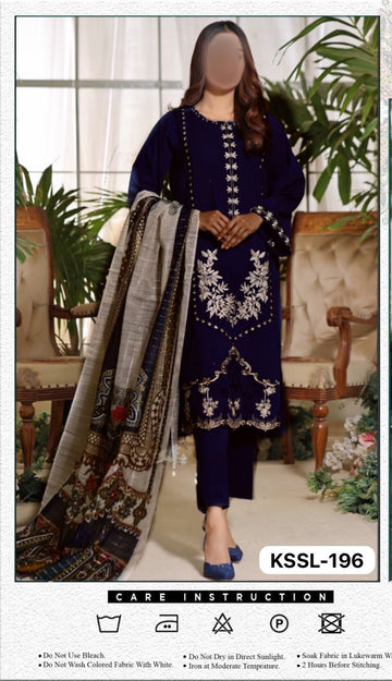 Kss Clothing Lawn Luxury Party Wear Dress | Kssl-196