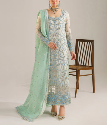 Akbar Aslam Luxury Organza PartyWear Dress |5306