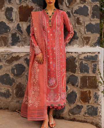 Qalamkar Luxury Lawn Party Wear Dress | 5329