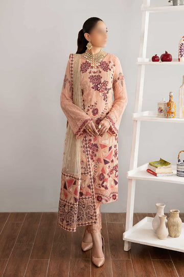 Ramsha Chiffon Luxury PartyWear Dress | Kss-163
