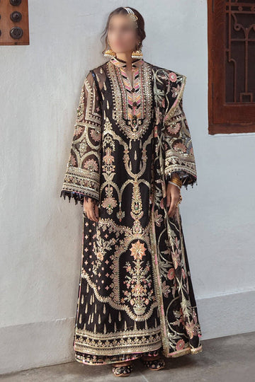 Zarlish By Mohsin Naveed Ranjha Black Organza | Kss-194