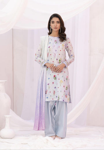 Kroma Lawn Chickenkari Printed Emb collection | K-08
