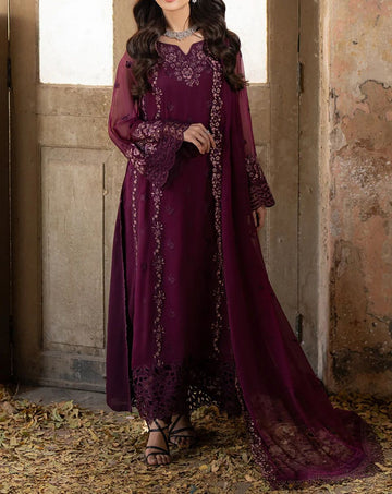 Azure Luxury Chiffon PartyWear Dress |2403