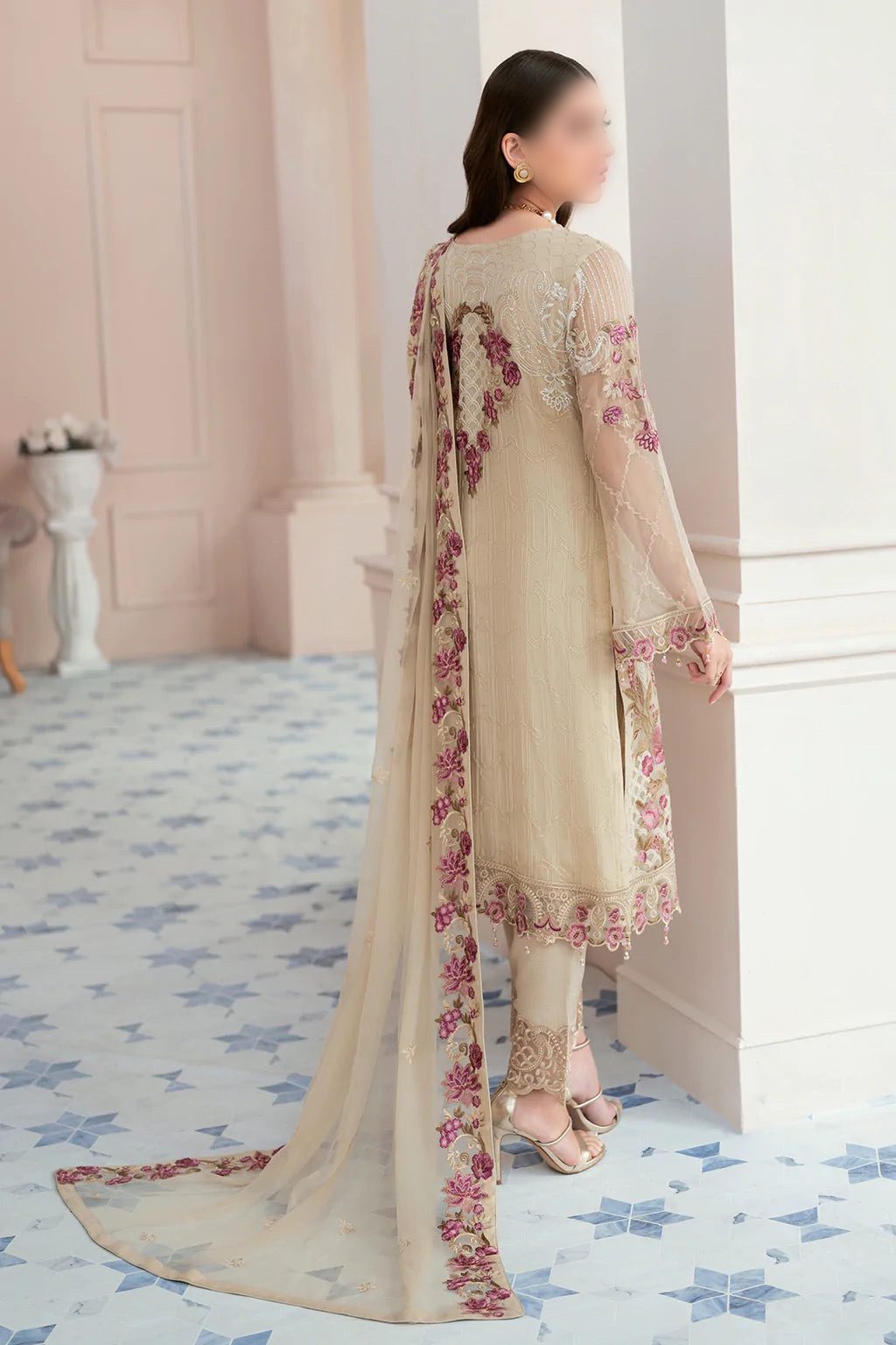 Ramsha Chiffon PartyWear Dress | Kss-165