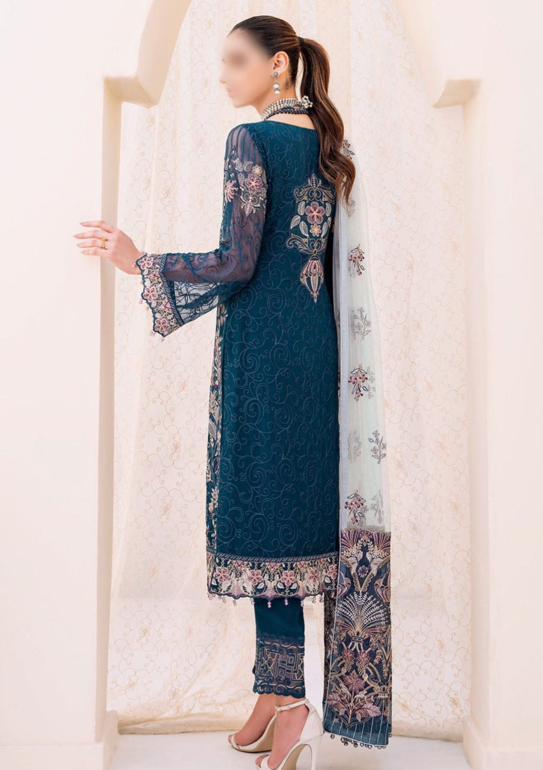 Ramsha Chiffon Partywear Dress | Kss-091