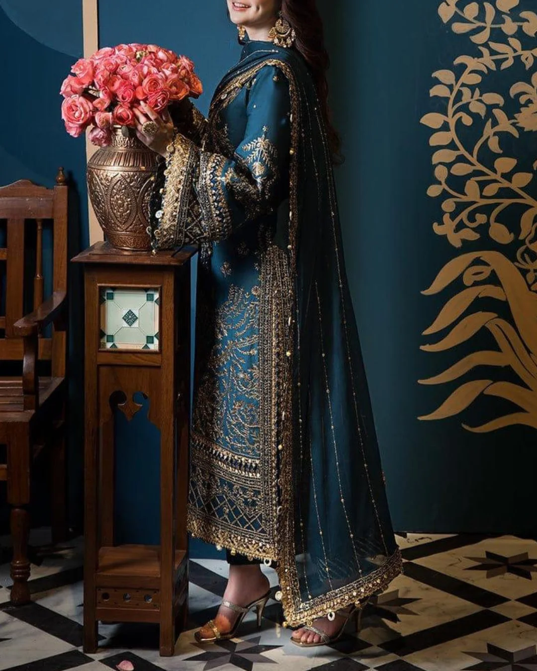 Asim Jofa Chiffon PartyWear Dress | 5314