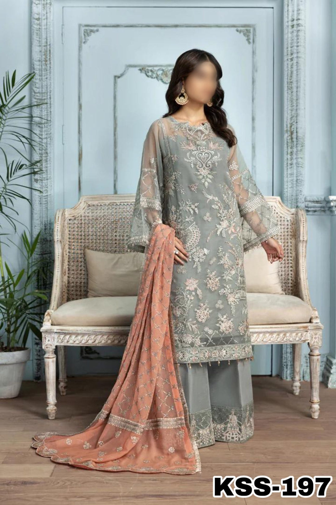 Alizeh Fashion Mah-e-Ru Unstitched Formal 3PC Suit | Kss-197