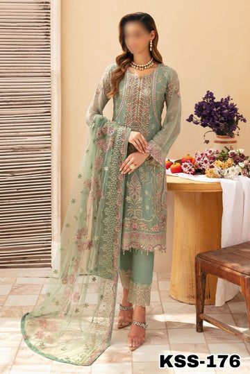 Ramsha Chiffon PartyWear Dress | Kss-176