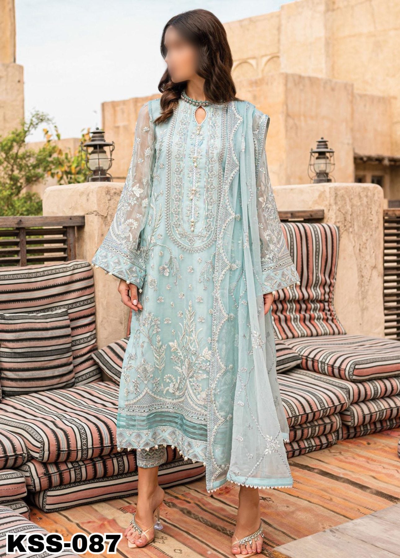 Gulal Luxury Chiffon PartyWear Dress| Kss-087