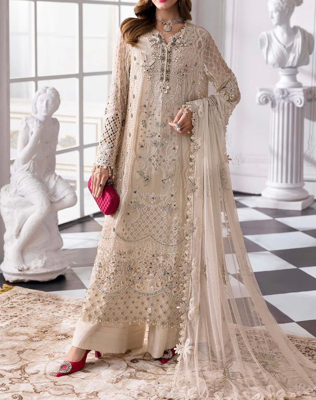 Maria B Luxury Chiffon Party Wear Dress | 5290