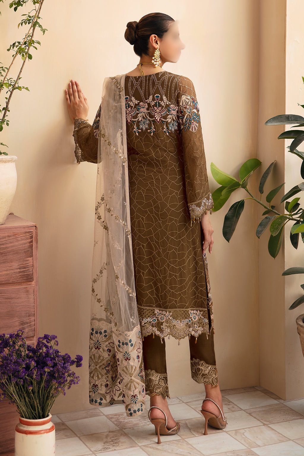 Ramsha Chiffon With Net Dupatta Party Wear Dress | kss-193