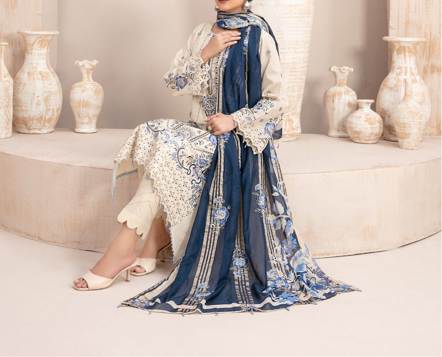 Kss Clothing Lawn Luxury Party Wear Dress | Kssl-239 ( Unstitched )