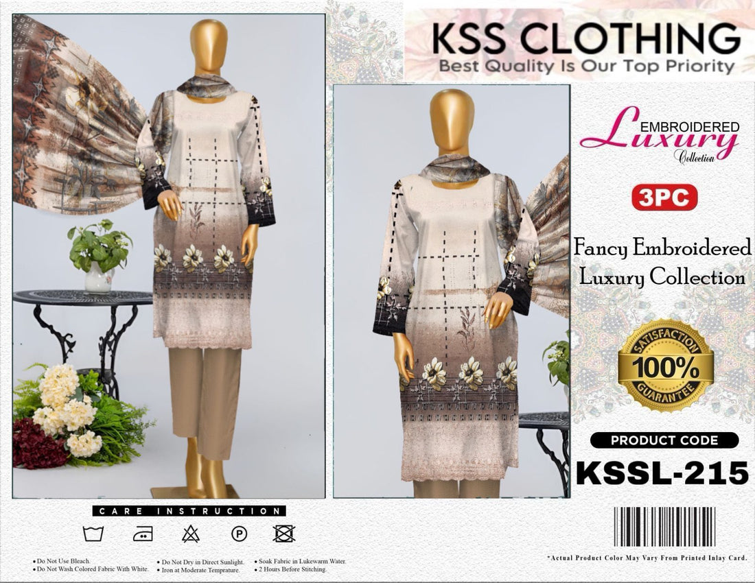 Bin Saeed Luxury Printed Chicken Kari Lawn | Kssl-215