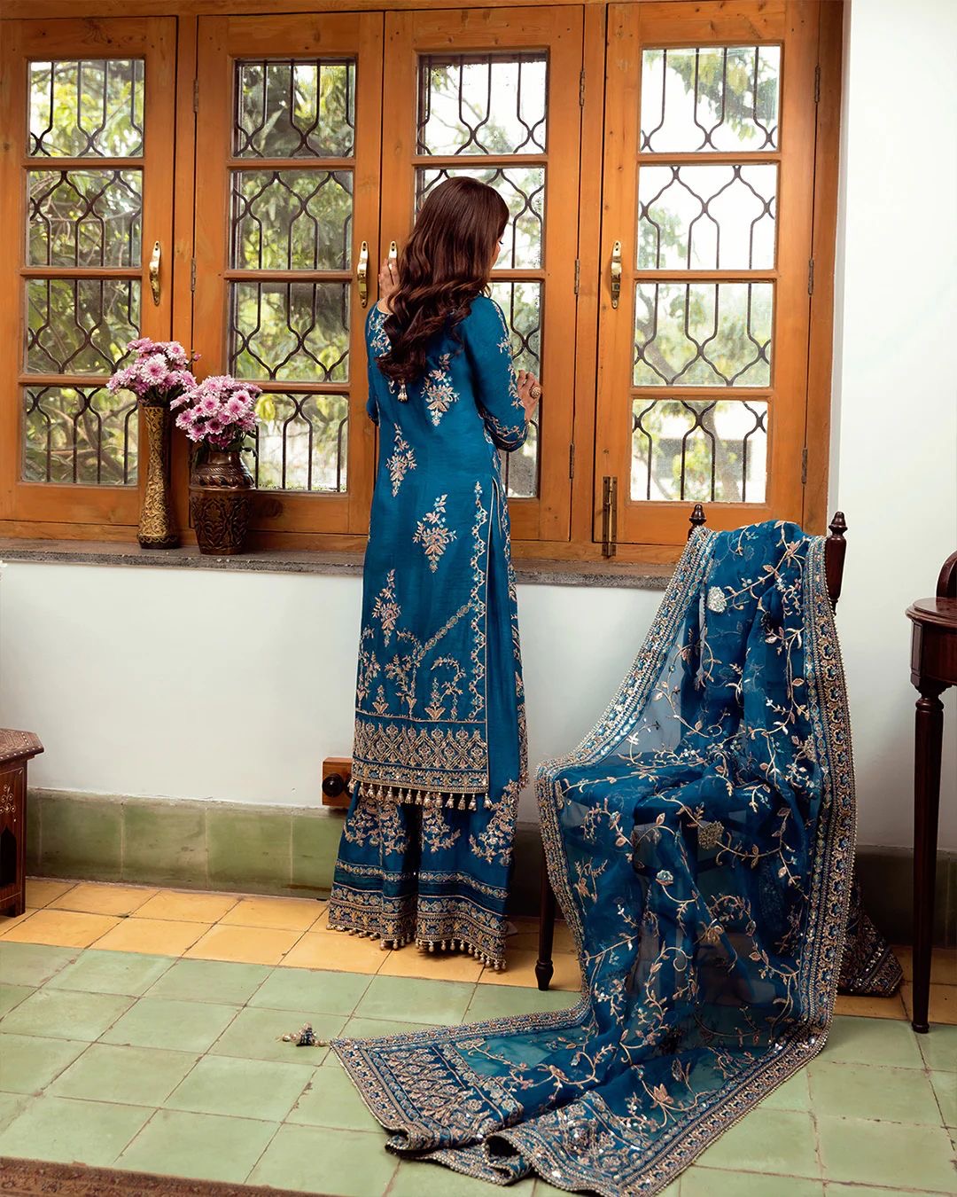 Faiza Saqlain Luxuxy Organza Dress 5318