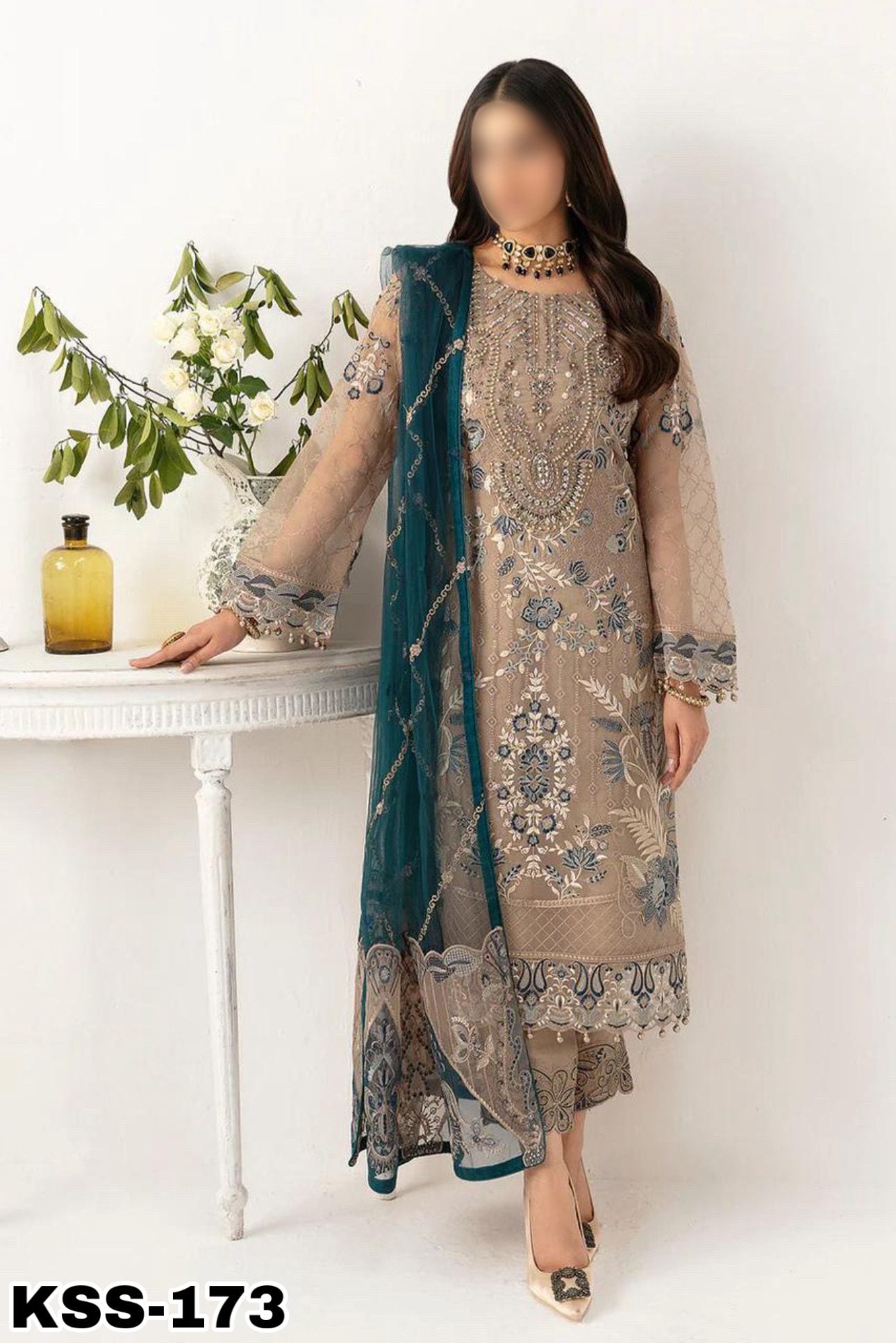 Ramsha Chiffon PartyWear Dress | kss-173