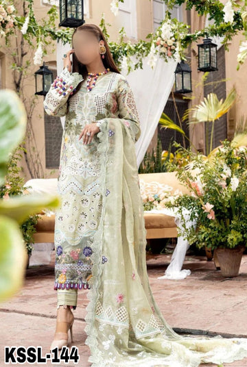 Maryam Hussain Lawn Chicken Kari Party Wear Dress | Kssl-144