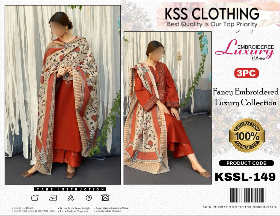 Kss Clothing Lawn Luxury Party Wear Dress | Kssl-149