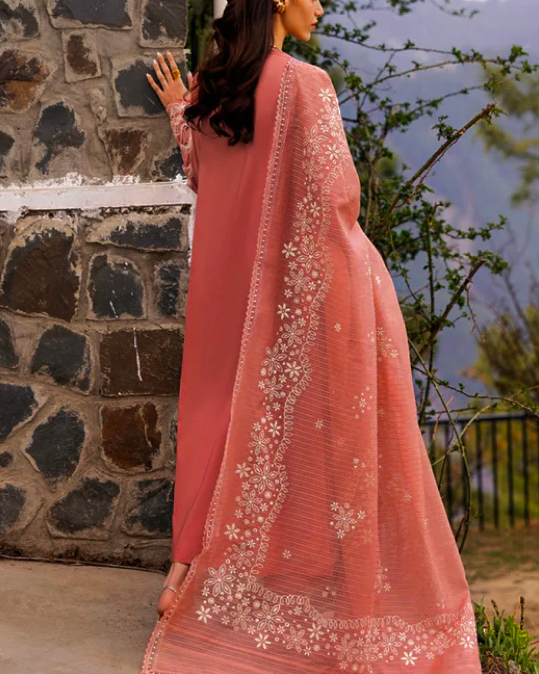 Qalamkar Luxury Lawn Party Wear Dress | 5329