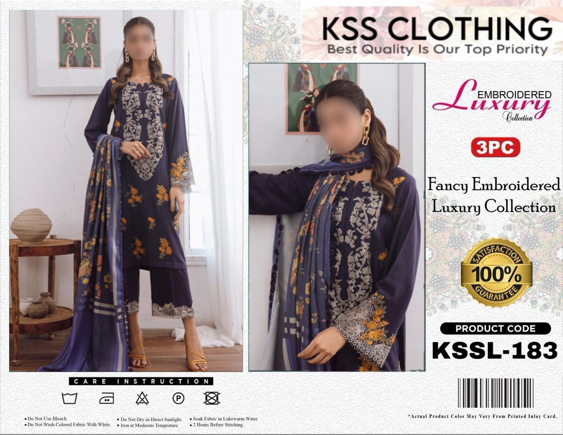 Kss Clothing Lawn Luxury Party Wear Dress | Kssl-183