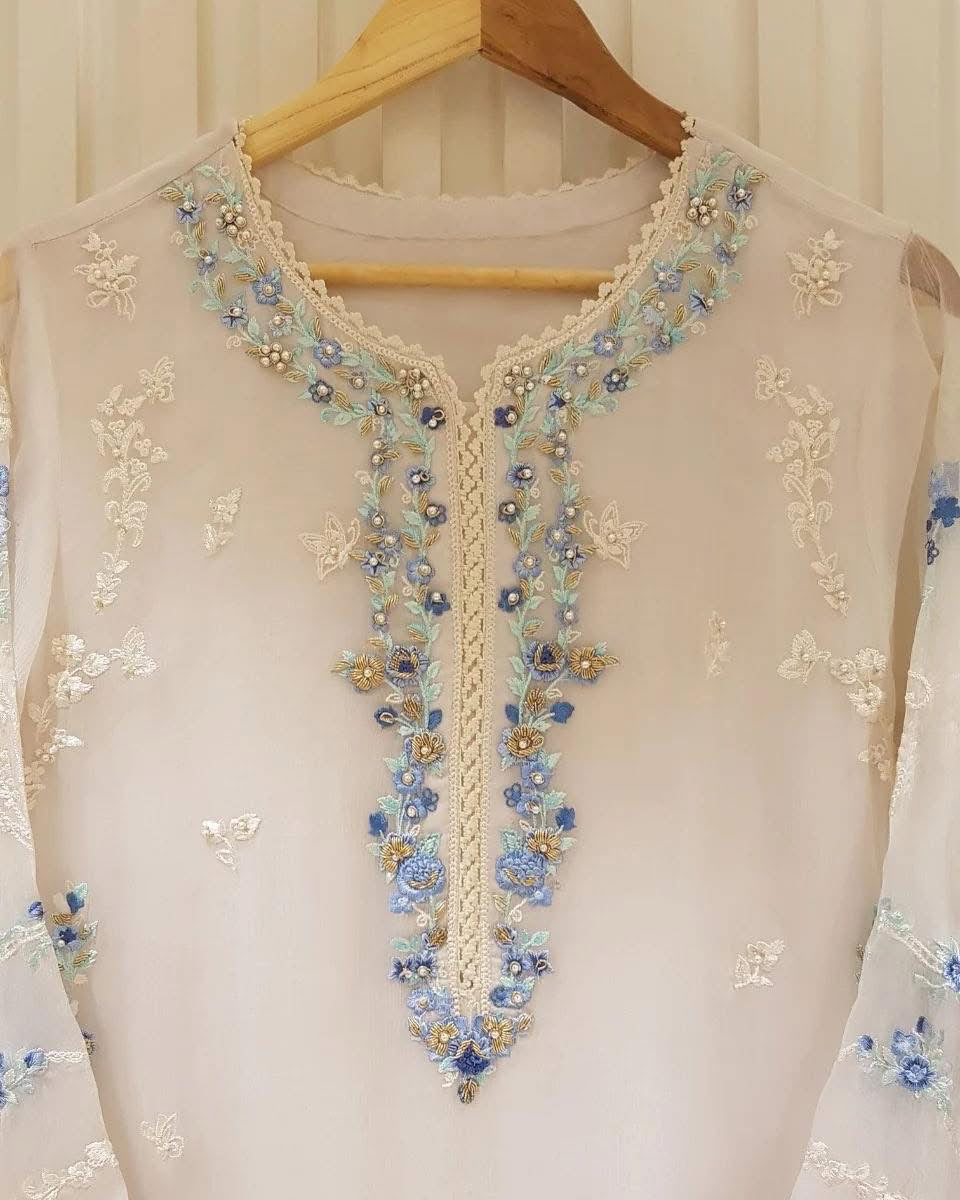 Aga Noor Chiffon Partywear Dress By Khansa Arts | Kss-110