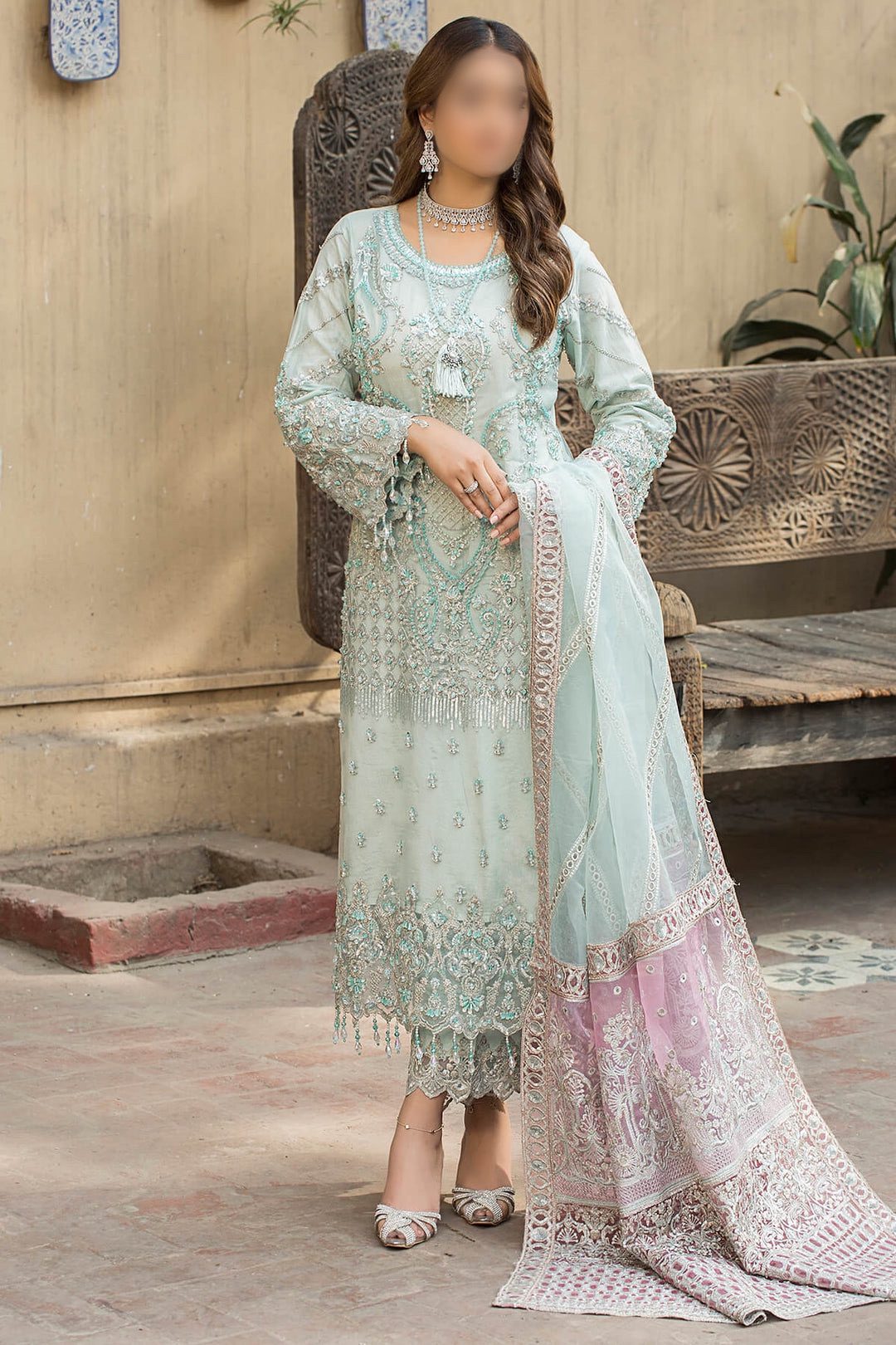 Jofa Luxury Chiffon Party Wear Dress With Organza Dupatta |Kss-196