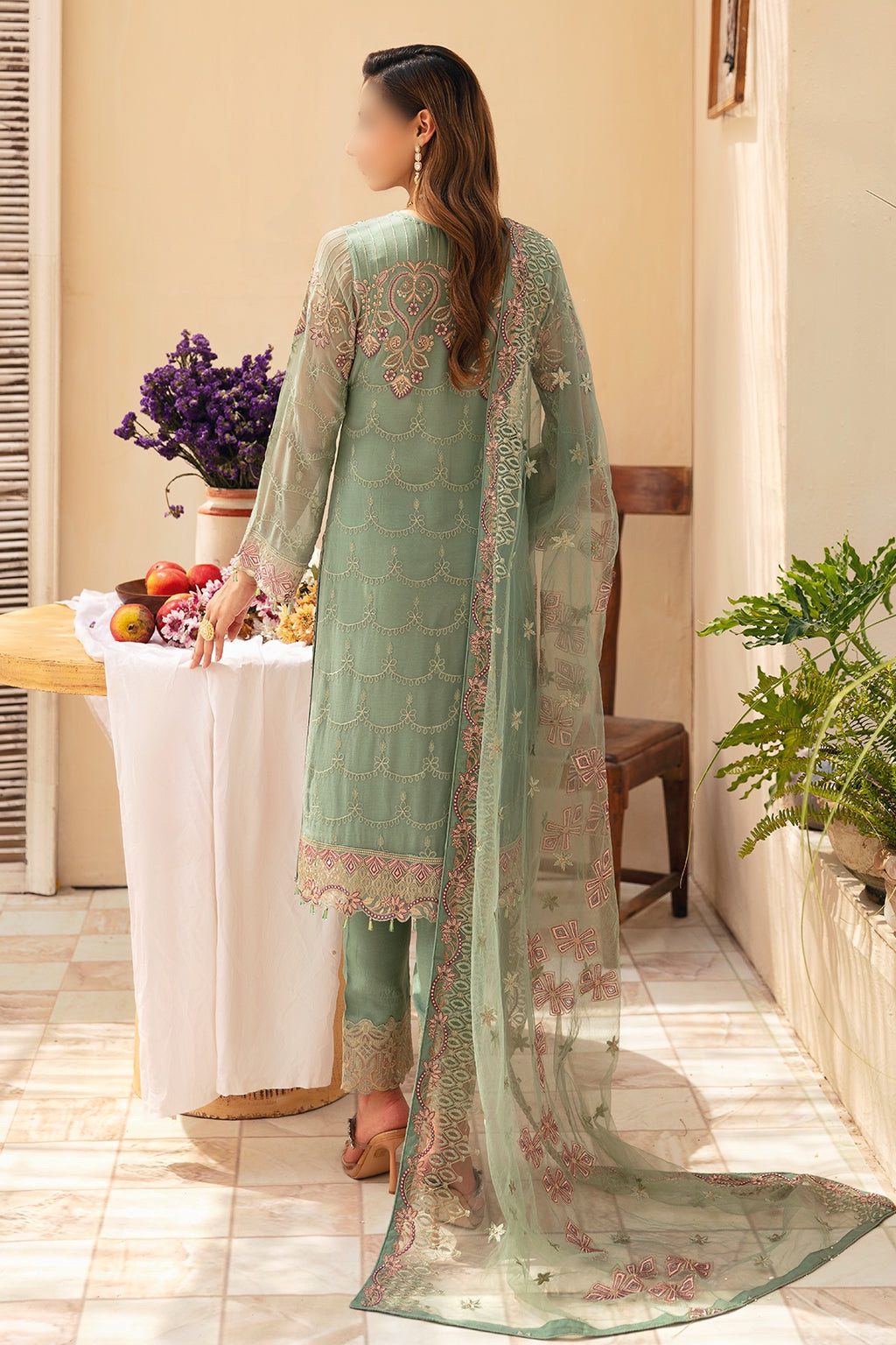 Ramsha Chiffon PartyWear Dress | Kss-176