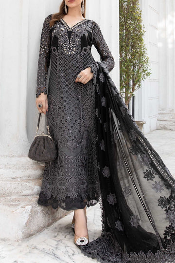 Maria B Chiffon Luxury PartyWear Dress | Kss-219