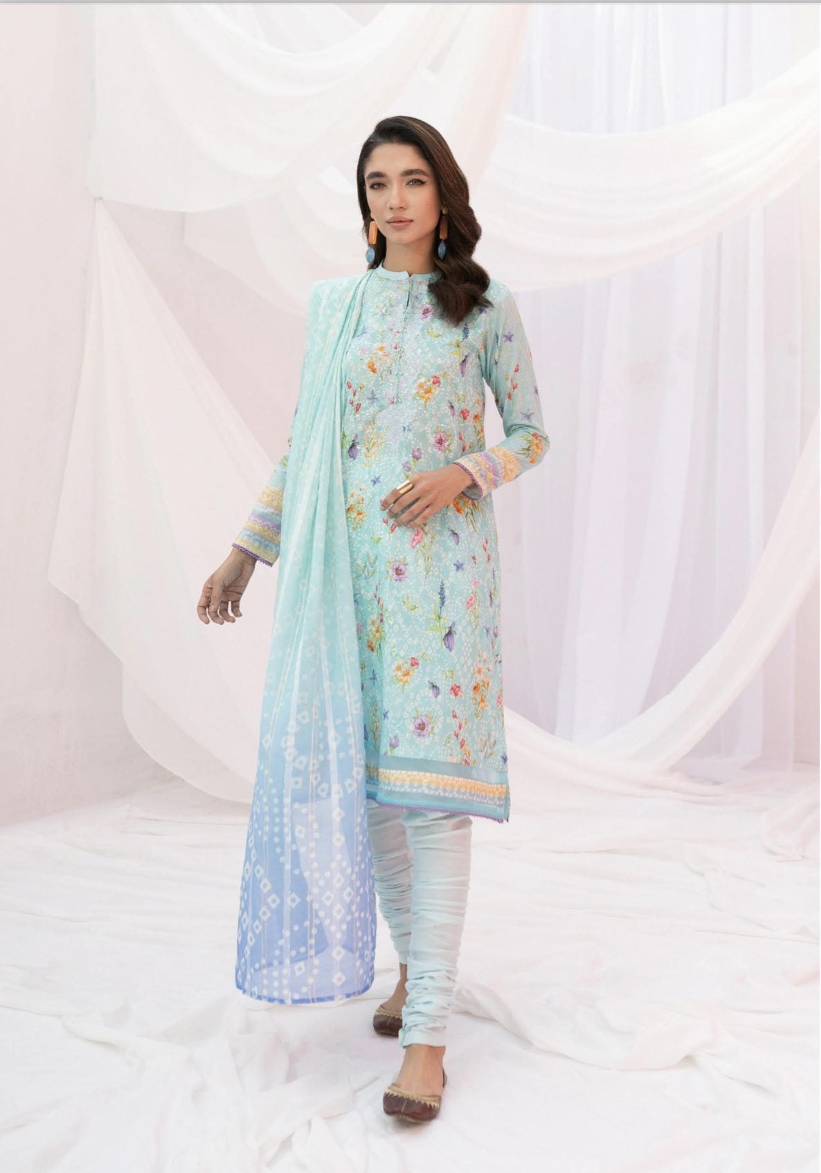 Kroma Lawn Chickenkari Printed Emb collection | K-01