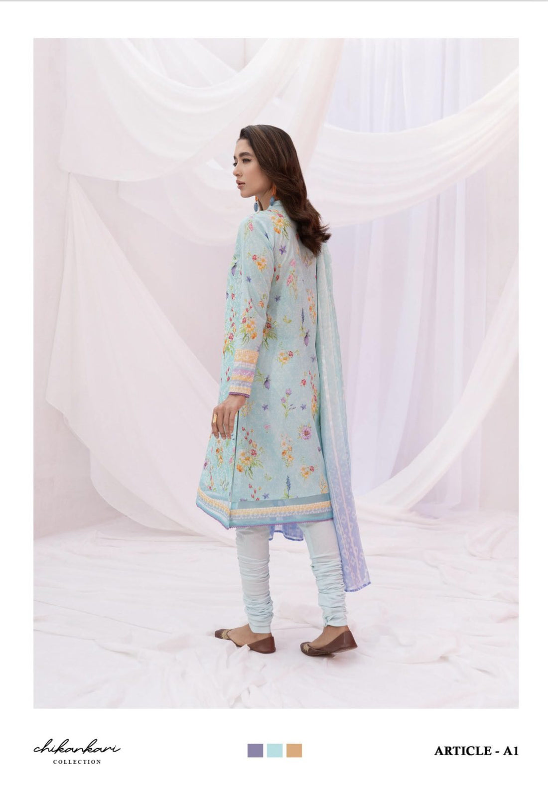 Kroma Lawn Chickenkari Printed Emb collection | K-01