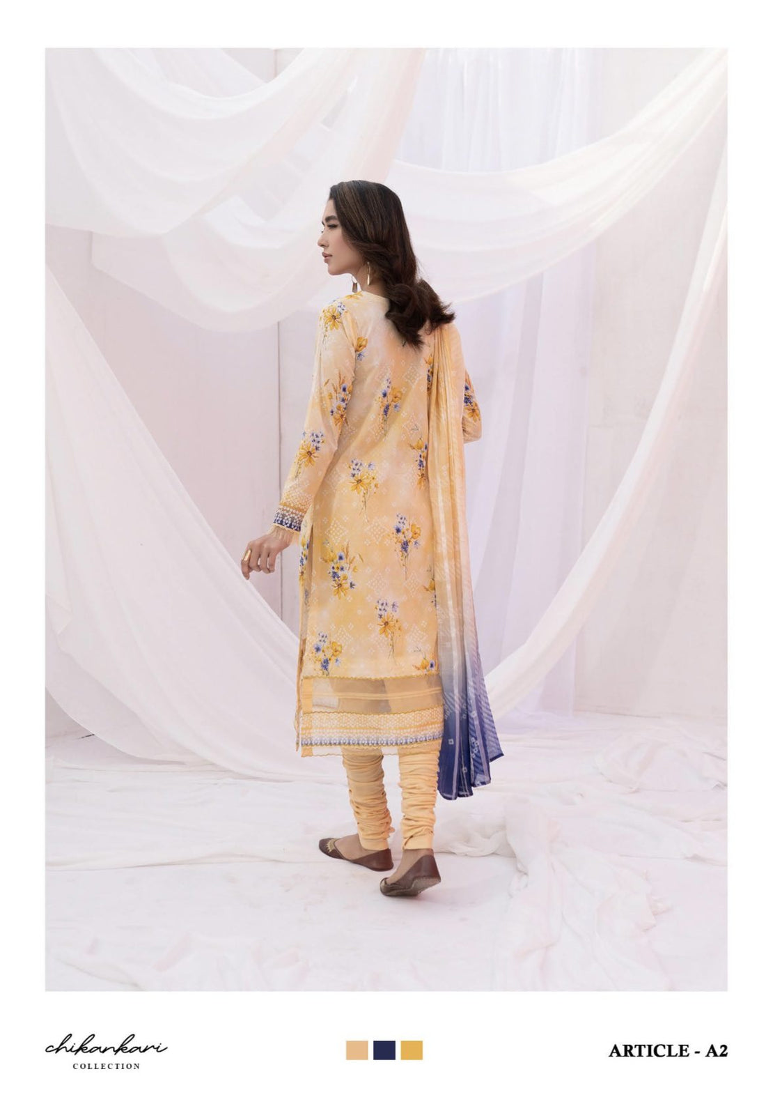 Kroma Lawn Chickenkari Printed Emb collection | K-02