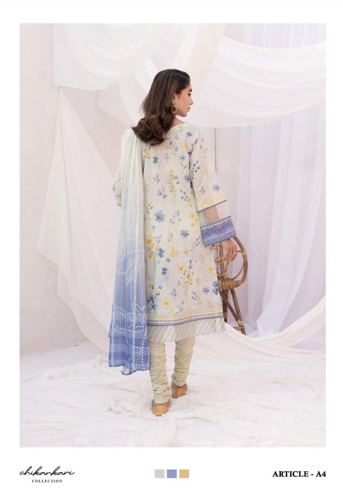 Kroma Lawn Chickenkari Printed Emb collection | K-04