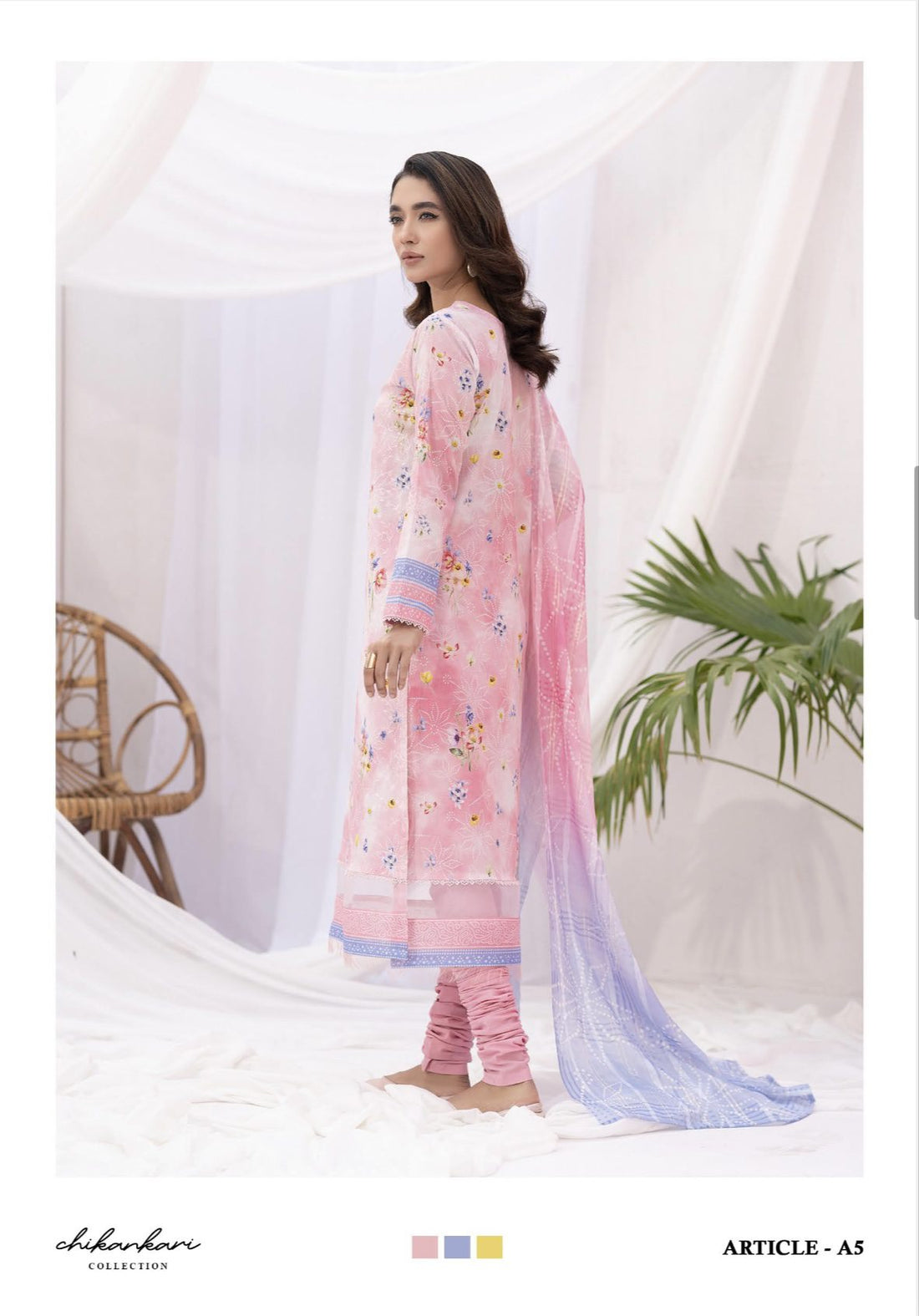 Kroma Lawn Chickenkari Printed Emb collection | K-05