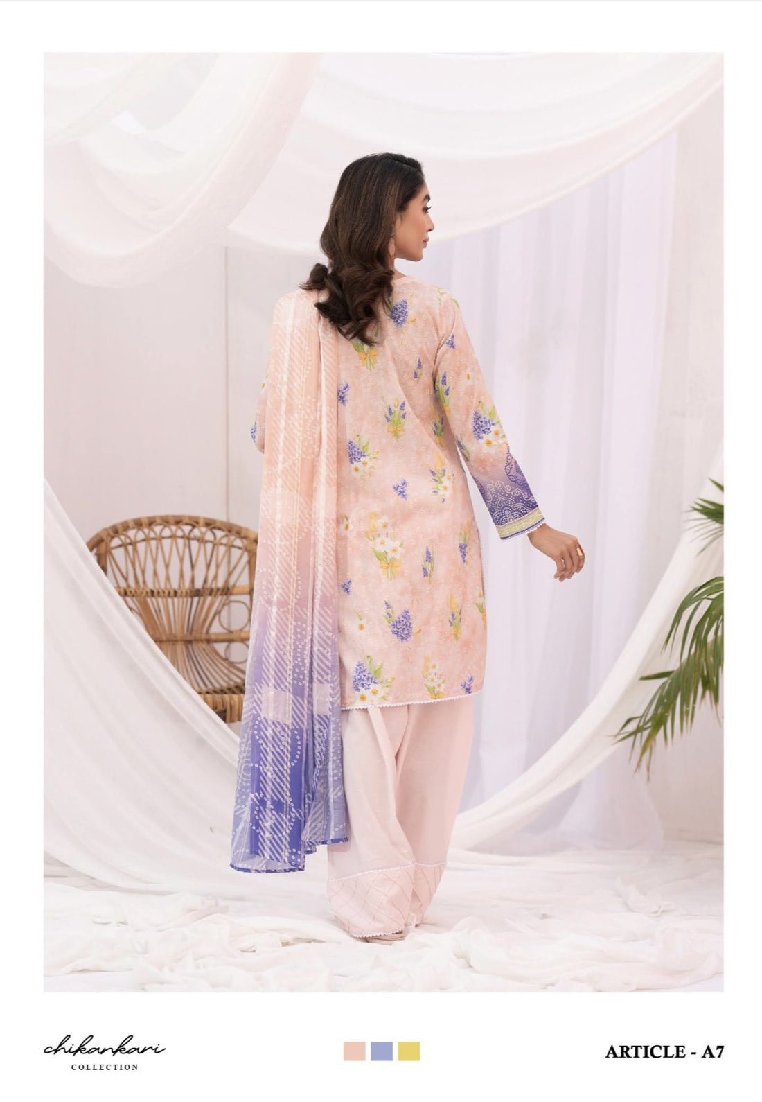 Kroma Lawn Chickenkari Printed Emb collection | K-07