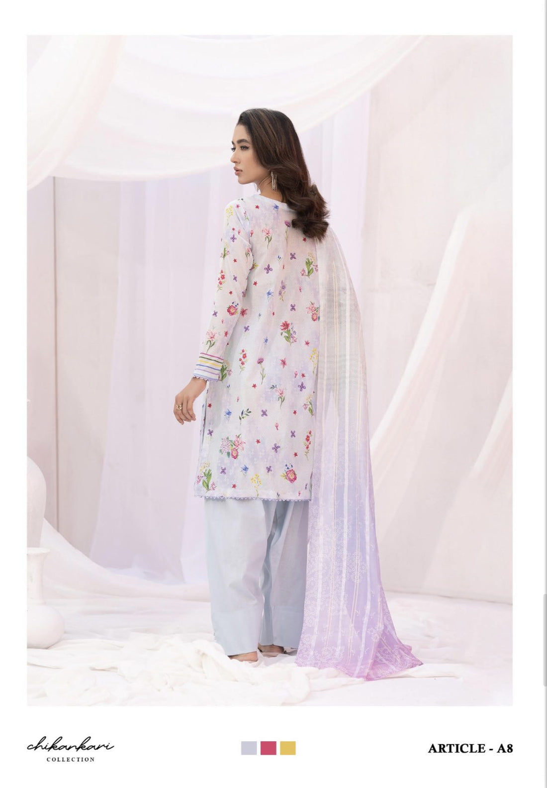 Kroma Lawn Chickenkari Printed Emb collection | K-08