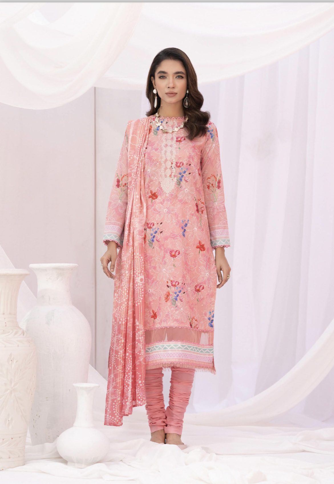 Kroma Lawn Chickenkari Printed Emb collection | K-10