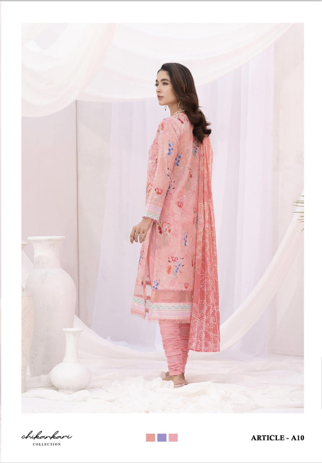 Kroma Lawn Chickenkari Printed Emb collection | K-10