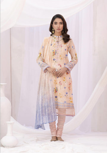 Kroma Lawn Chickenkari Printed Emb collection | K-11