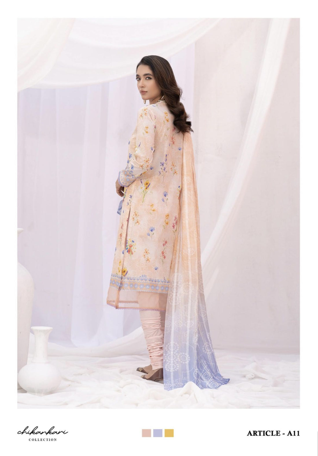 Kroma Lawn Chickenkari Printed Emb collection | K-11