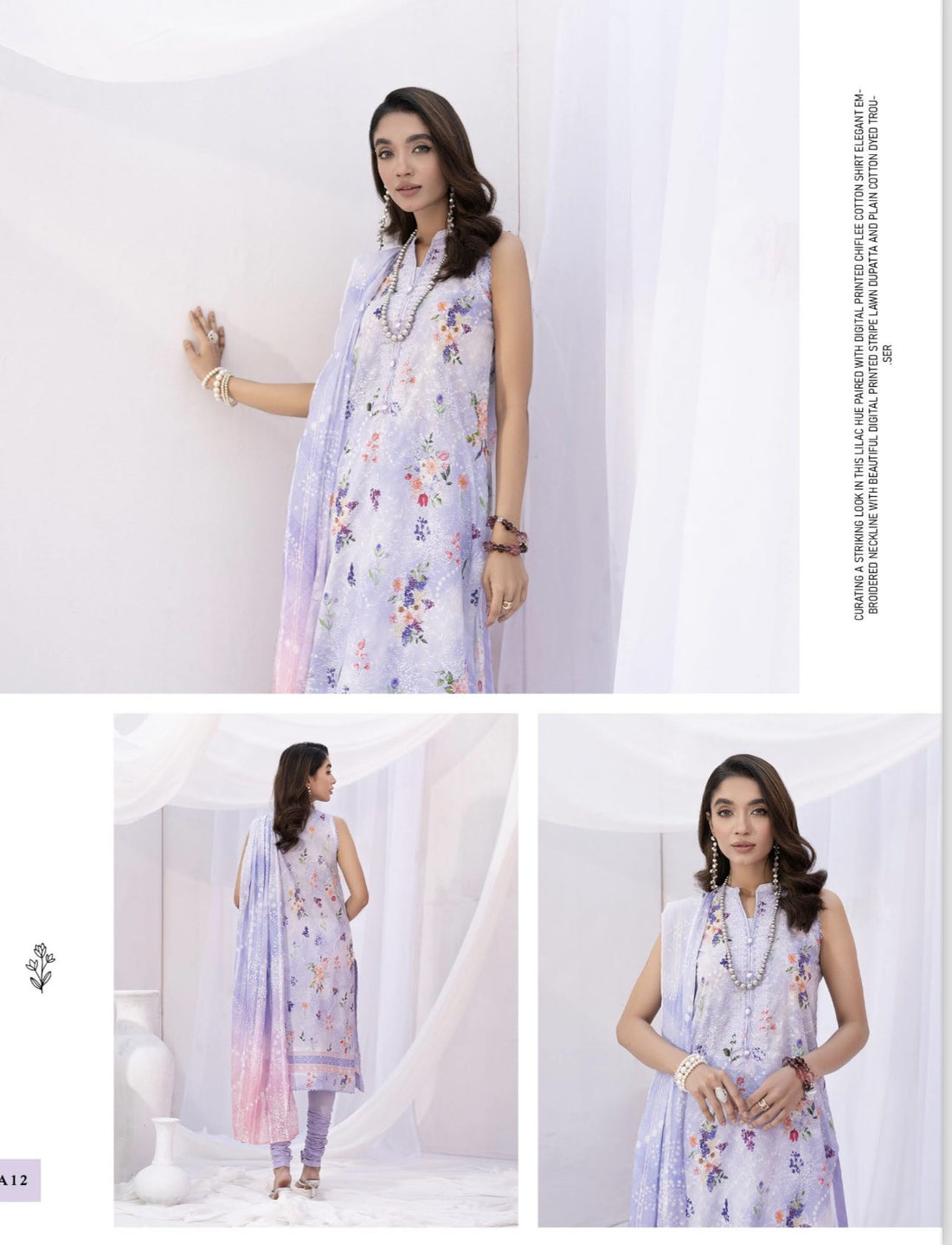 Kroma Lawn Chickenkari Printed Emb collection | K-12