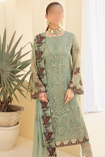 Ramsha Chiffon Luxury Partywear Dress | Rm-320