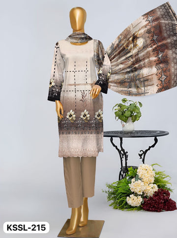 Bin Saeed Luxury Printed Chicken Kari Lawn | Kssl-215